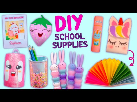 12 DIY - CUTE SCHOOL SUPPLIES IDEAS - Back To School
