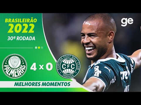 Gols e lances de Palmeiras x Coritiba