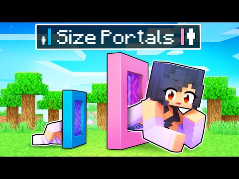 Using SIZE PORTALS For MEGA Pranks In Minecraft!