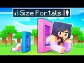 Using SIZE PORTALS For MEGA Pranks In Minecraft!