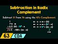 Subtraction In Radix Complement