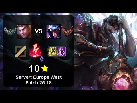 Jayce Mid vs Talon - EUW Challenger - Patch 25.18