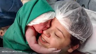 Download lagu Baru Dilahirkan Beberapa Detik, Bayi Ini Peluk dan Cium Ibunya mp3