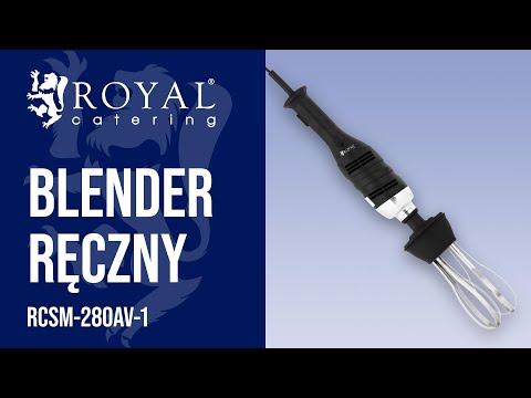 Video - Blender ręczny - 280 W - Royal Catering - 185 mm - 6000-16000 obr./min - z trzepaczką