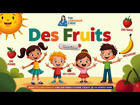 𝐃𝐞𝐬 𝐅𝐫𝐮𝐢𝐭𝐬 🍎 | 𝐅𝐫𝐮𝐢𝐭 𝐍𝐚𝐦𝐞𝐬 𝐢𝐧 𝐅𝐫𝐞𝐧𝐜𝐡 🇫🇷 | 𝐋𝐞𝐚𝐫𝐧 𝐅𝐫𝐞𝐧𝐜𝐡 𝐕𝐨𝐜𝐚𝐛𝐮𝐥𝐚𝐫𝐲 | 𝐓𝐡𝐞 𝐋𝐚𝐧𝐠𝐮𝐚𝐠𝐞 𝐂𝐨𝐝𝐞 𝐛𝐲 𝐍𝐢𝐭𝐢𝐤𝐚