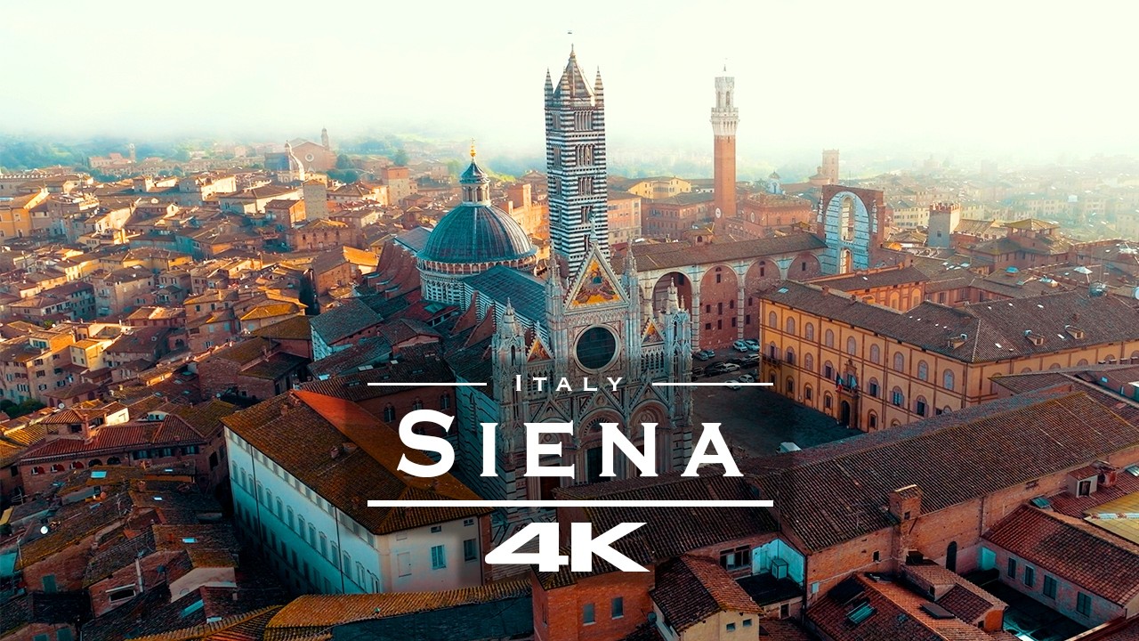 Siena Italy 🇮🇹 in Stunning 4K | Drone Views of Tuscany’s Medieval Masterpiece