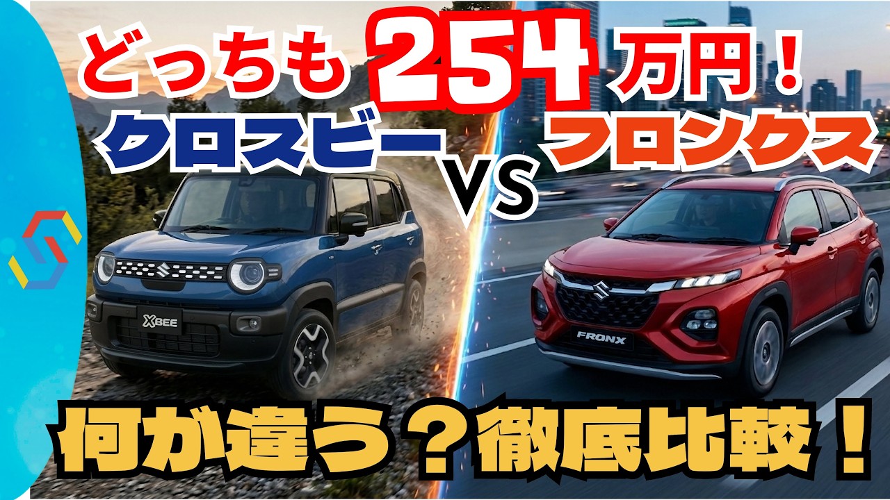 どちらも254万円で何が違う？スズキクロスビーとフロンクス、コンパクトSUVの比較解説「クルマ解説94」
