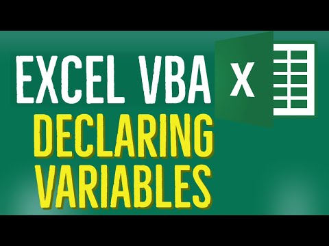 Excel VBA Tutorial for Beginners 35 Declaring Variables and Using them in VBA
