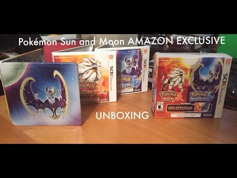 UNBOXING: Pokemon Sun and Moon AMAZON SPECIAL EDITION. (STEEL CASE)
