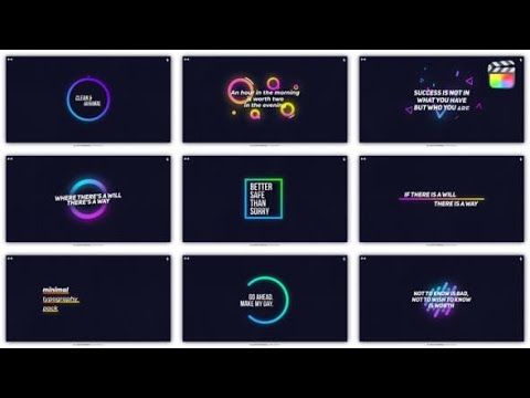 Apple Motion Template: Modern Colorful Titles