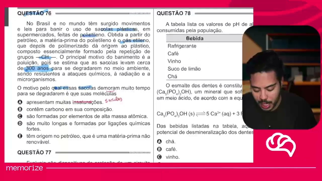 Resolução em Vídeo — Questão 76 ENEM 2014 PPL