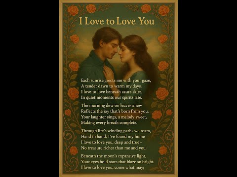 🌅 “I Love to Love You” – A Poetic Ode to Devotion 🌅