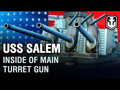 USS Salem. Inside of main turret gun | World of Warships