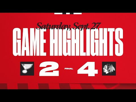 Preseason: Blackhawks at Blues Highlights | 9.27.25