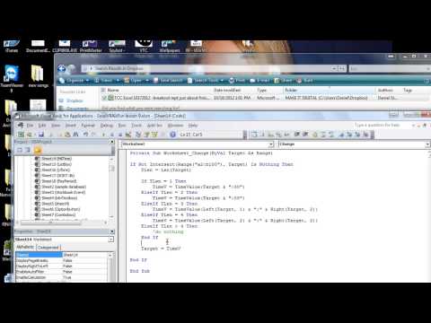 Excel VBA Tips n Tricks #12 NO MORE COLONS When Typing Time of Day, Type 123 instead of 01colon23 AM