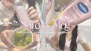 SELFCARE Vlog 🧸:: Wonyoungism, skincare routine, haircare, everything shower, cute pyjamas 