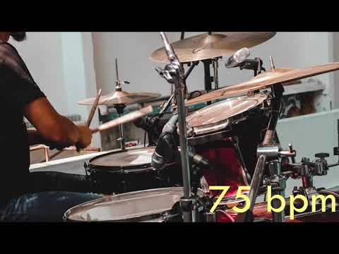 75 Bpm Drum Track Batería - Funk Beat Sixteenth note Groove