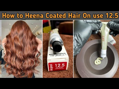 Loreal 12.5 hair color on Heena Coated hair / Mahogany...