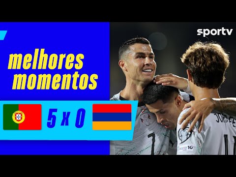 Gols e lances de Armênia x Portugal