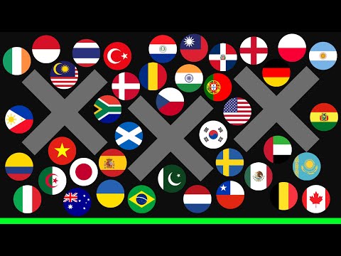 50 Countries Marble Race in Algodoo - ROUND 3