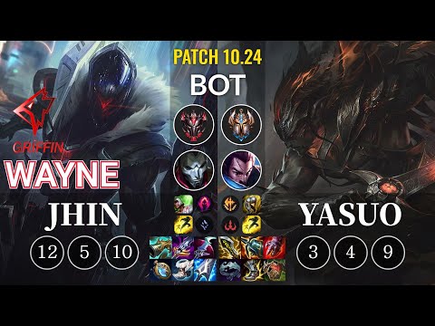 GRF Wayne Jhin vs Yasuo Bot - KR Patch 10.24