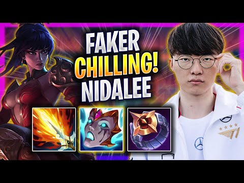 FAKER CHILLING WITH NIDALEE! - T1 Faker Plays Nidalee JUNGLE vs Skarner! | Season 2025
