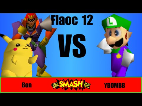 Flaoc 12 - Bon (Pika/Falcon) Vs YBOMBB (Luigi) - Smash 64 Singles Winners R3