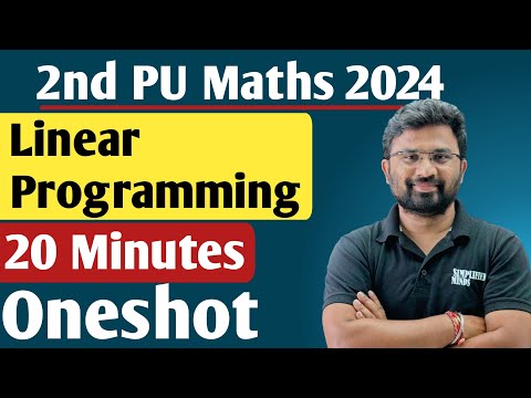 Linear Programming (LPP) Oneshot | All Important Questions | 2nd PUC Mathematics Exam 2024
