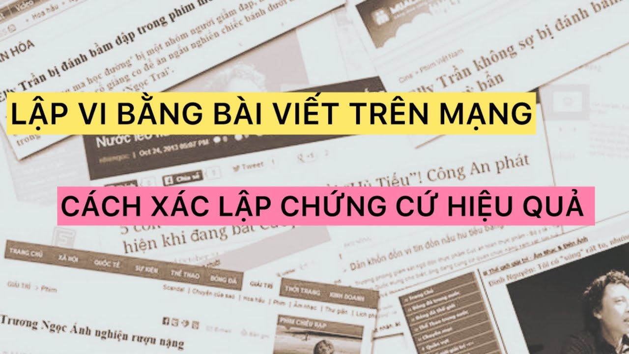 Thu thập chứng cứ bài báo internet