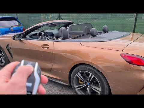 2020 BMW M8 Competition Cabrio: closing roof with BMW Display key