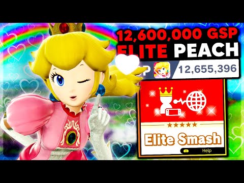 This is what a 12,600,000 GSP Peach looks like in Elite Smash