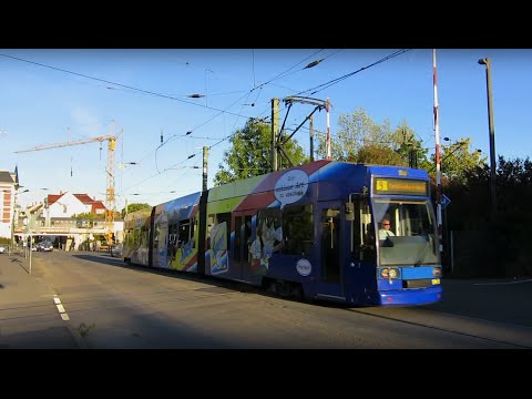 Kreuzung Eisenbahn/Tram - Markkleeberg-West [DE], Linie 9 (NGT8, Nr. 1149)