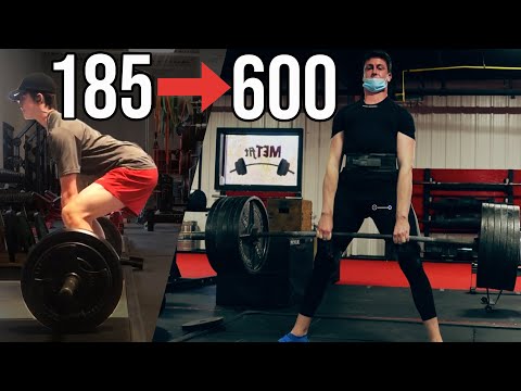 INSANE 3 YEAR DEADLIFT TRANSFORMATION: (185-600 LBS.)