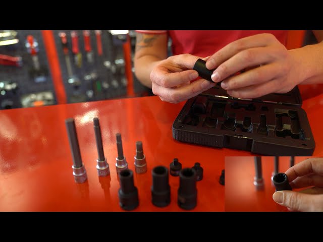 Video teaser for KS TOOLS 150.2400 Bremssattelverschraubung-Spezialstecknuss-Satz 12-tlg