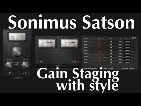Gain Staging With Analog British Color Sonimus Satson Console Channel SSL Emulation Demo Test (2022)
