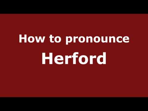 How to Pronounce Herford - PronounceNames.com