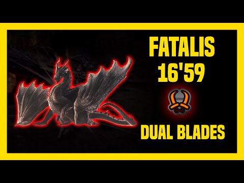 16'59 FATALIS SOLO w DUAL BLADES SPEED RUN & BUILD | MHW | DB SPEEDRUN MONSTER HUNTER WORLD ICEBORNE