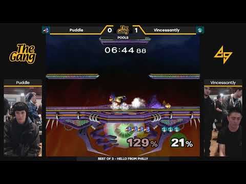The Gang: Pools — Puddle (Falco) vs. Vincessant (Peach) — SSBM Singles