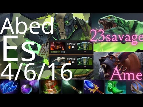 Abed sup Earth Spirit vs Ame Ursa, 23savage Tidehunter, Chyuan Void Spirit - macro like him  - dota2