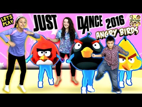 FGTEEV Kids plays Just Dance 2016!  ANGRY BIRDS + CHIWAWA Songs (1st Time Dance Moves)