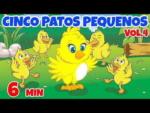 Cinco patos pequenos Vol. 4 - Giramille 6 min | Desenho Animado Musical