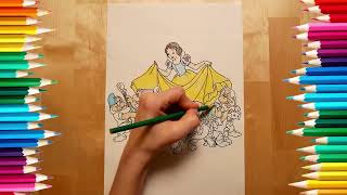 Pamuk Prenses ve Yedi Cüceler - Masallı Boyama