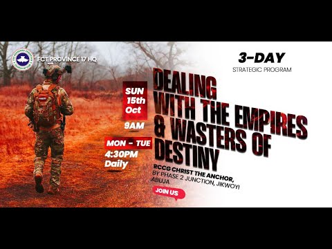 3 DAYS STRATEGIC PROGRAM  || DEALING WITH THE EMPTIERS & WASTERS OF DESTINY (DAY 1)
