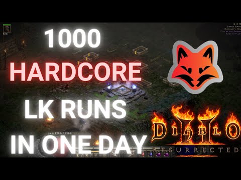 I DID 1000 LOWER KURAST RUNS IN ONE DAY - Diablo 2 resurrected
