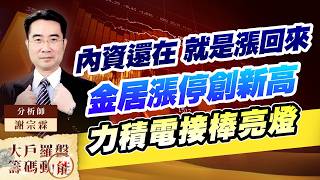 內資還在 就是漲回來金居漲停創新高 力積電接棒亮燈｜大戶羅盤籌碼動能 ｜謝宗霖