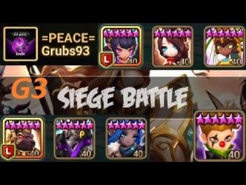 High G3 Siege [EU] Versus RANK 1 and their 2nd Guild  =Peace= Vs Aftermath EU Vs AF Legends