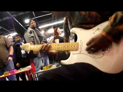 Eric Gales and Ricky Tillo at the Mojo Hand Fx Booth (NAMM 2013)