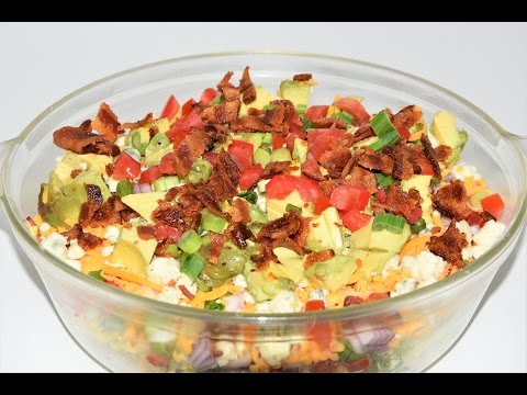 Cobb Salad Dip Recipe -Layered Cobb Salad