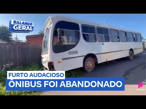 Criminosos furtam ônibus e colidem com poste em Moju (PA)
