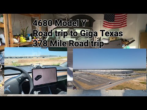 4680 2022 Model Y Roadtrip to Giga Texas (378 mile roadtrip) Part 1